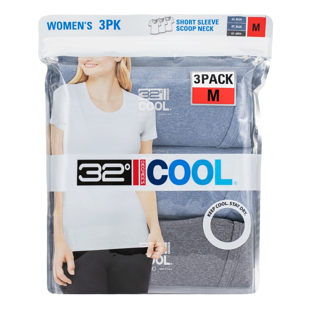 32 degrees ladies cool tee 2 pack