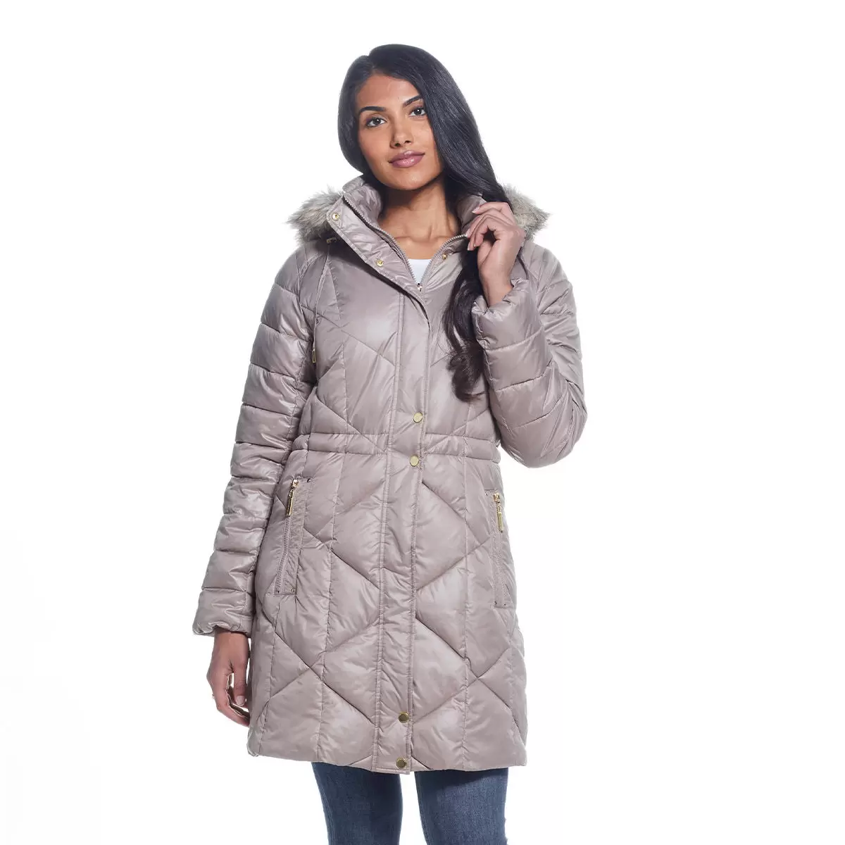 WeatherProof 女絎縫外套 卡其 XL