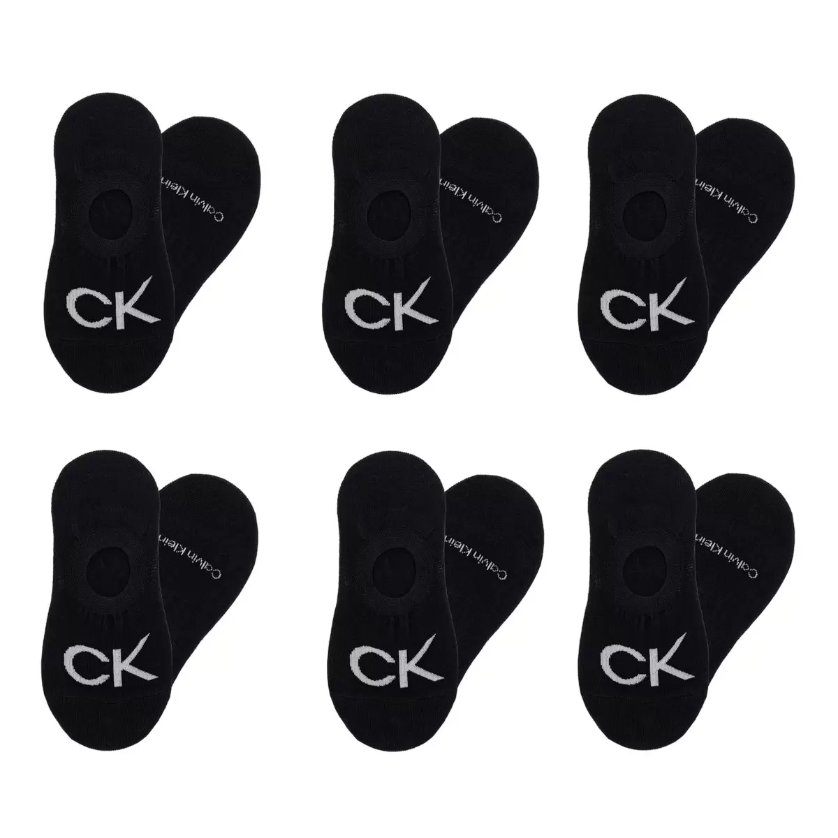 Calvin Klein 女船型襪6入組 黑色組合