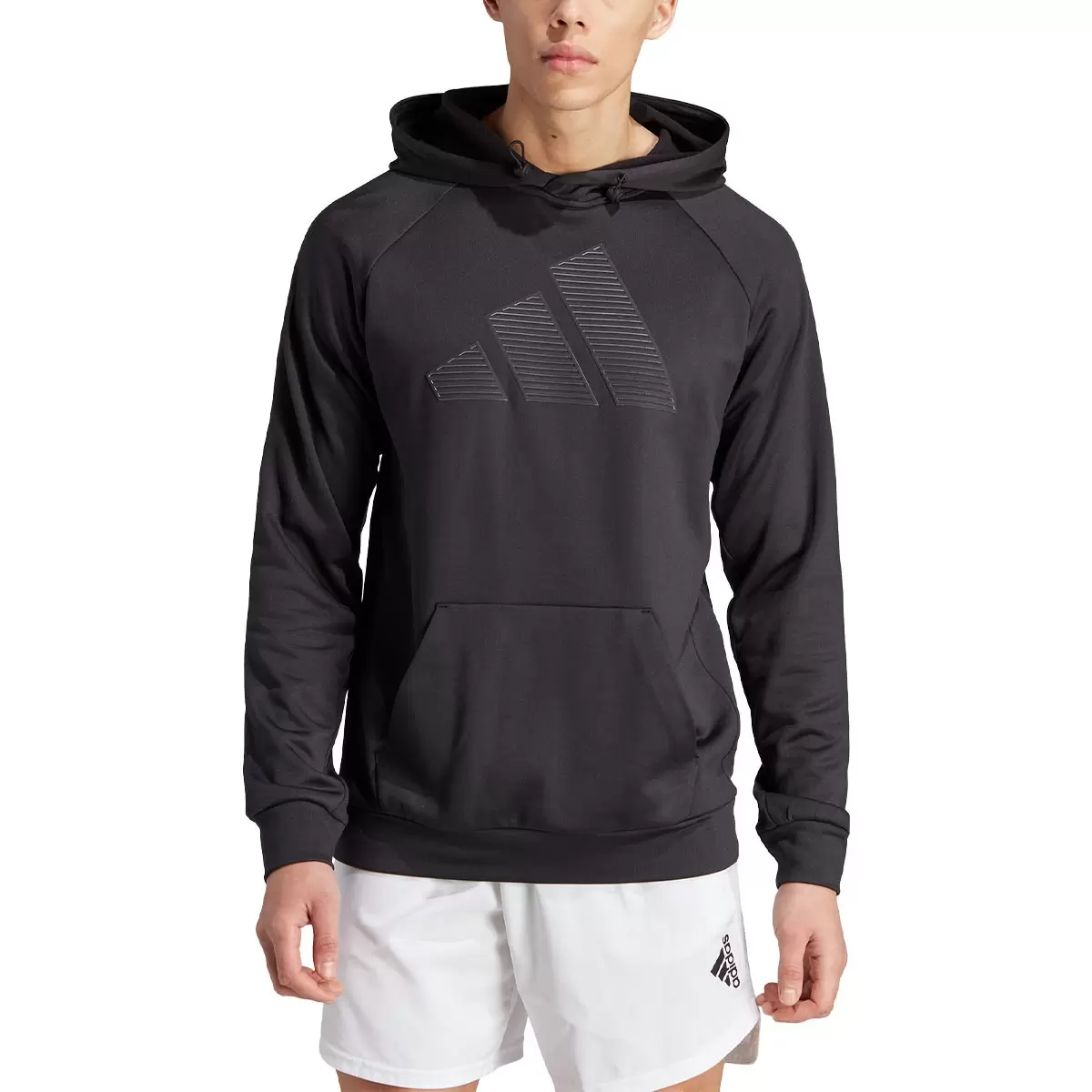Adidas 男連帽長袖上衣 黑 L