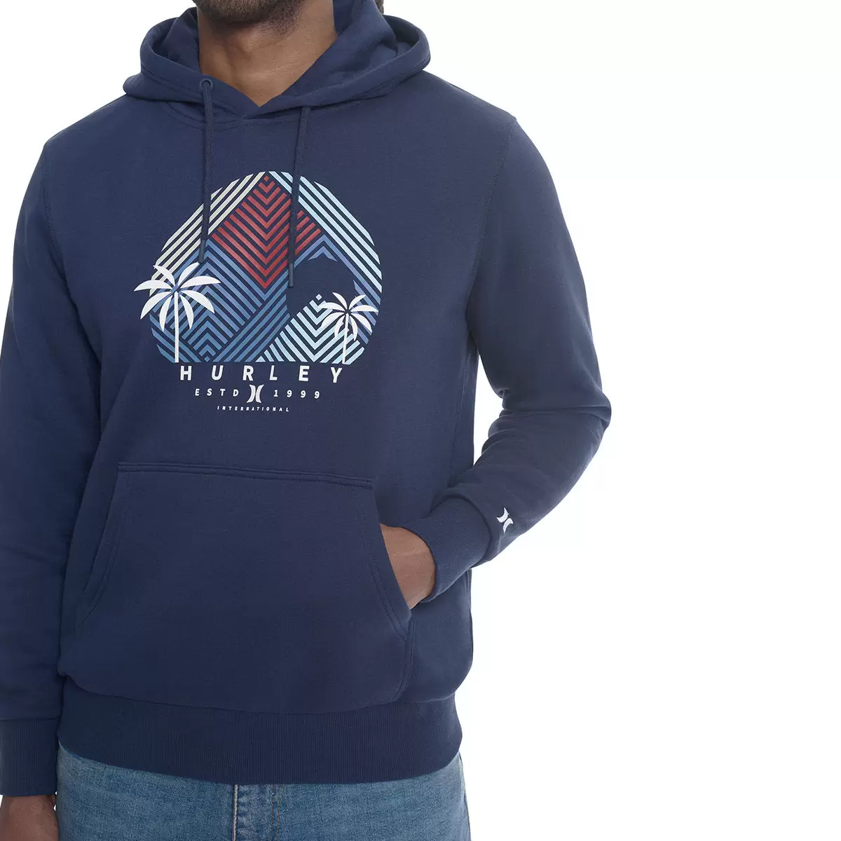Hurley 男連帽上衣 深藍