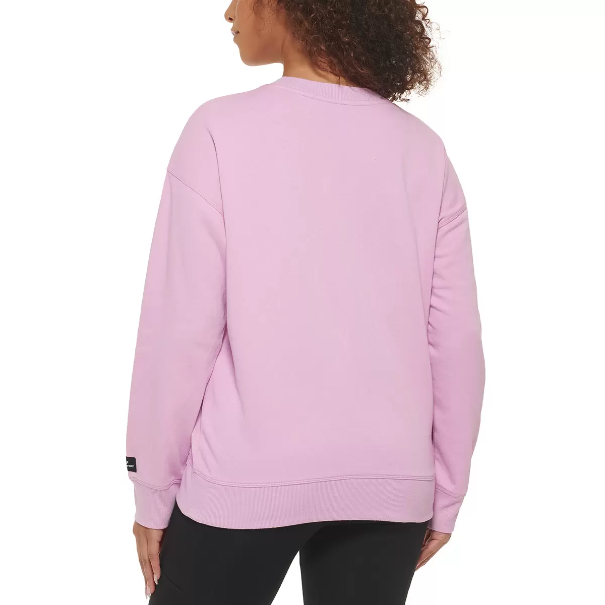 DKNY Sport 女Logo圓領長袖上衣 淺紫 XL
