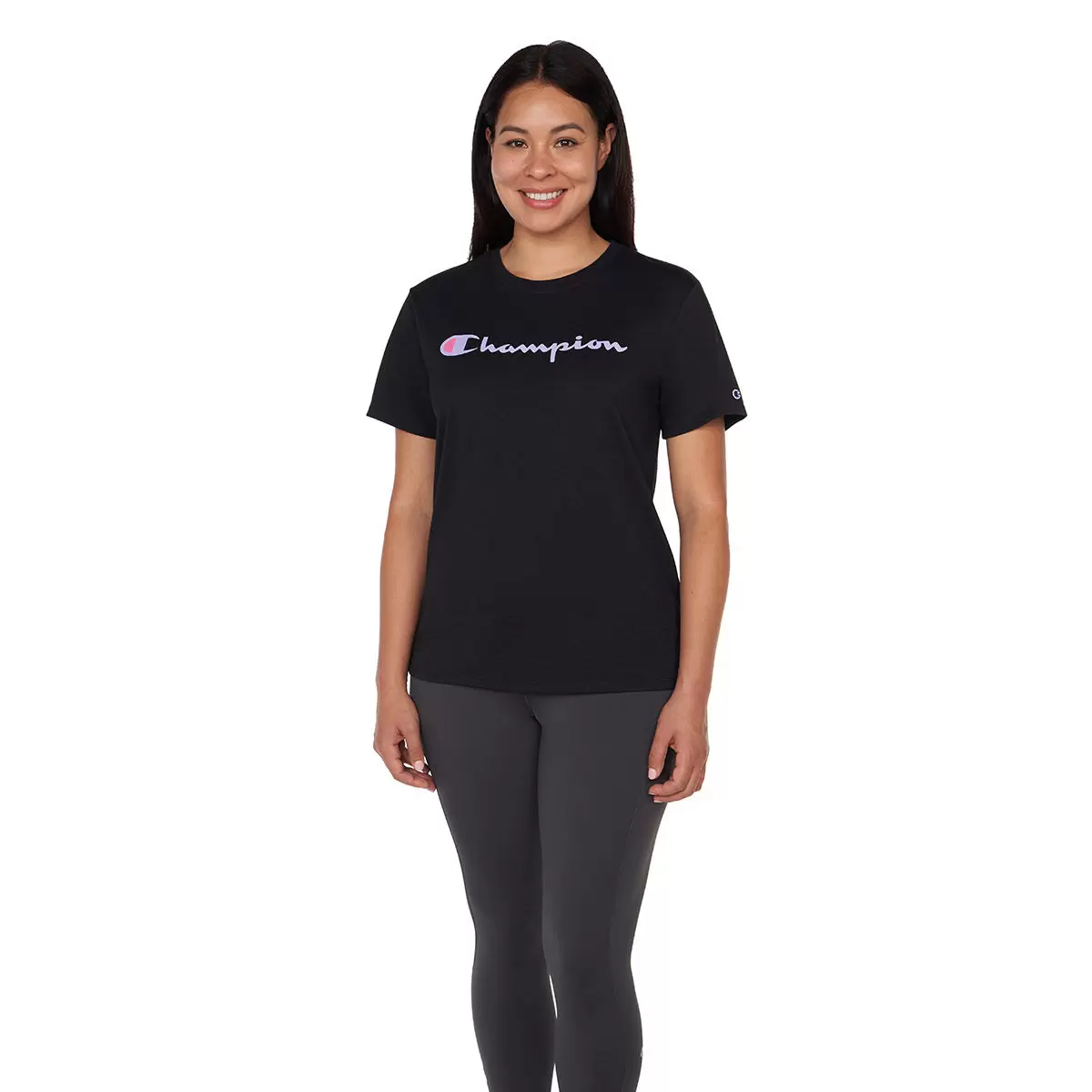 Champion 女Logo寬鬆圓領短袖上衣