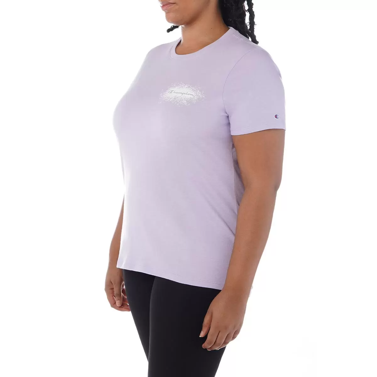 Champion 女圓領短袖上衣 淺紫 L