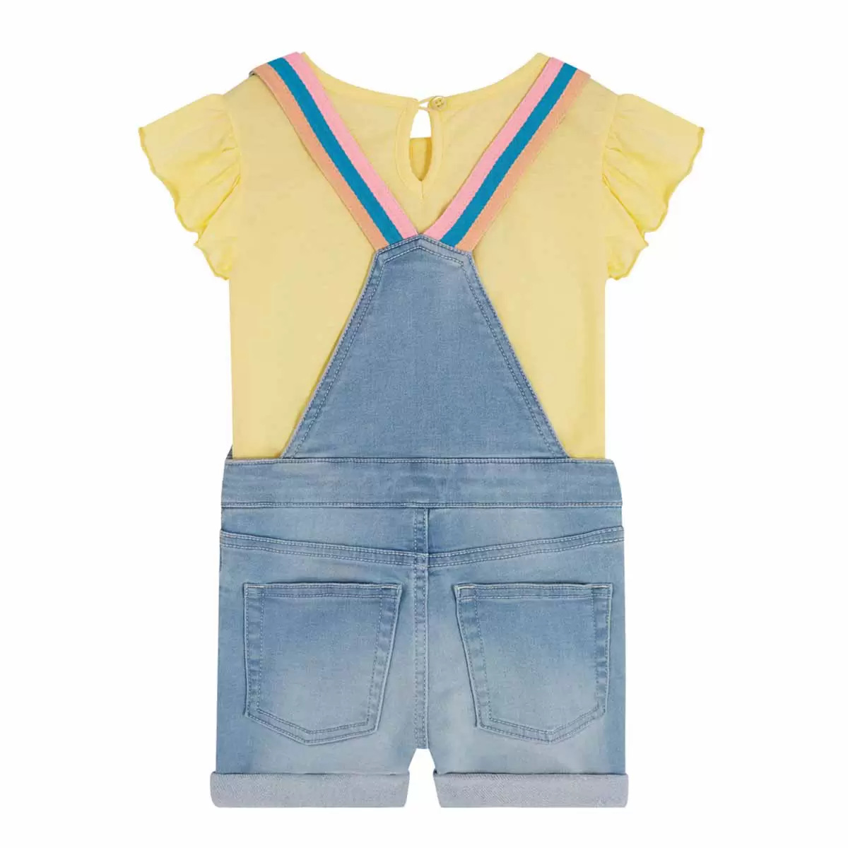 BCBG 女童吊帶短褲組 淺藍 3T