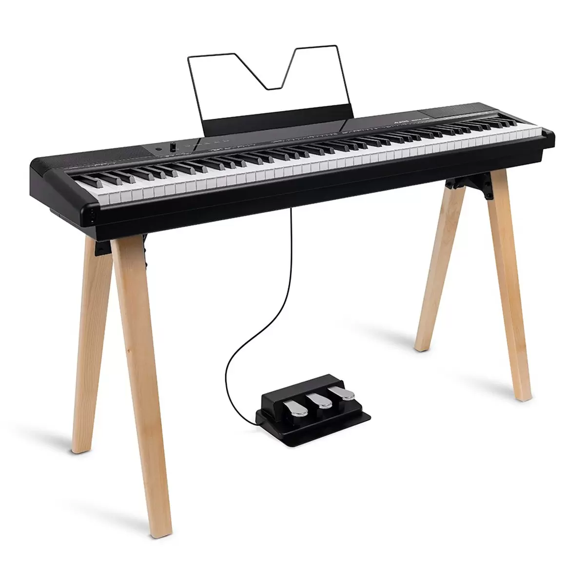 Alesis Recital Home 88鍵數位鋼琴 附琴架 踏板 黑色 - 1