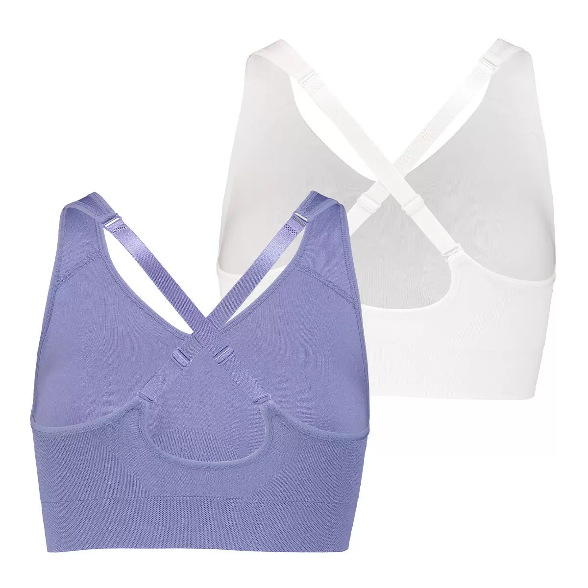 Puma 女運動內衣 兩入組 藍 & 白 M