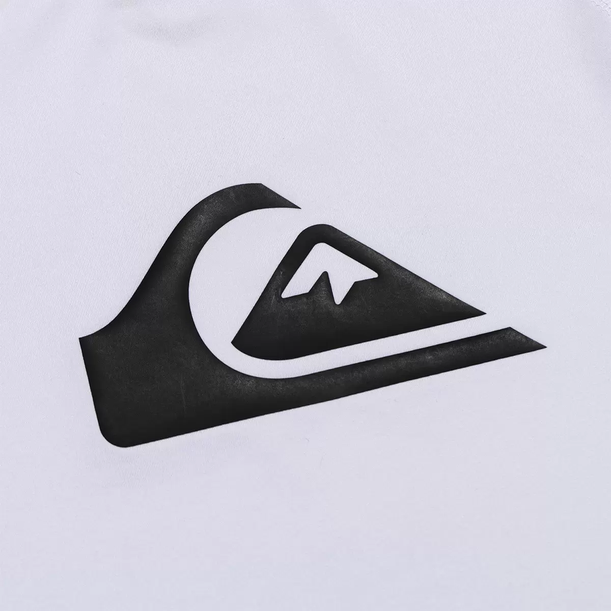Quiksilver 男All Time衝浪防磨短袖上衣 白 M