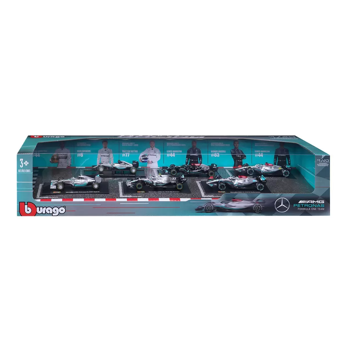 Bburago 1:43 F1 賽車收藏模型車 6入組 多種款式選擇