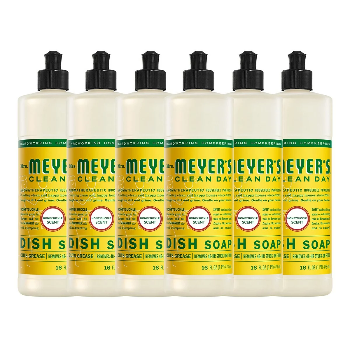 Mrs. Meyer's Clean Day 梅耶夫人香氛洗碗精 金銀花 473毫升 X 6入 - 1