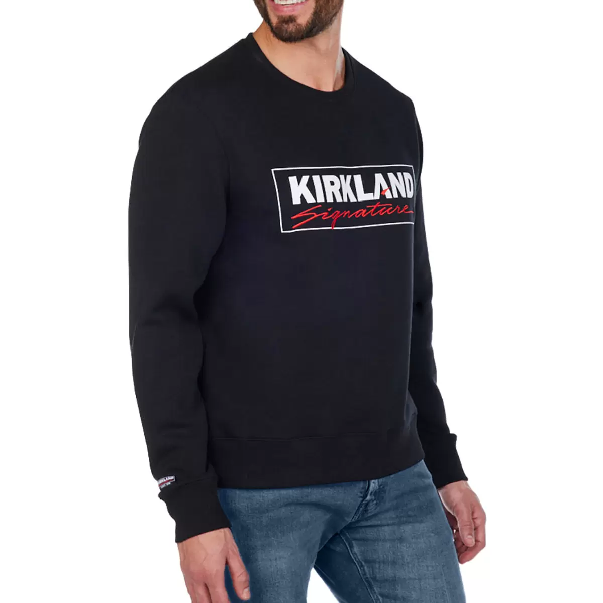 Kirkland Signature 科克蘭 Logo圓領長袖上衣 黑 Men's XS = Ladies' S