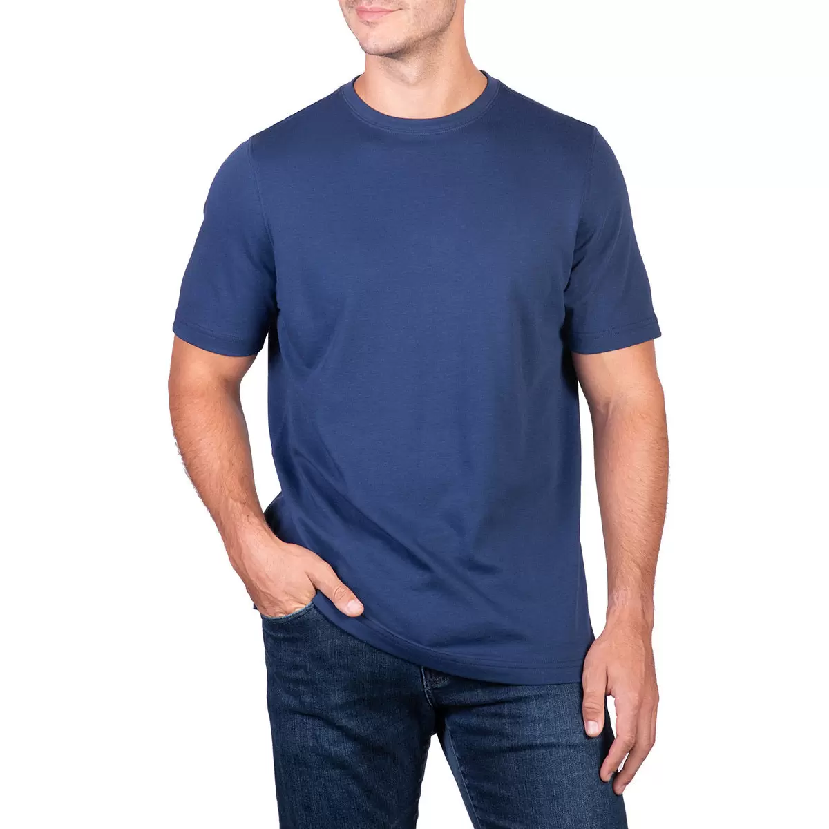 Kirkland Signature 科克蘭 男短袖圓領上衣 藍 XXL