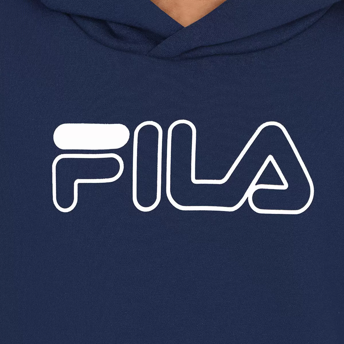 Fila 兒童連帽刷毛上衣 深藍 XS