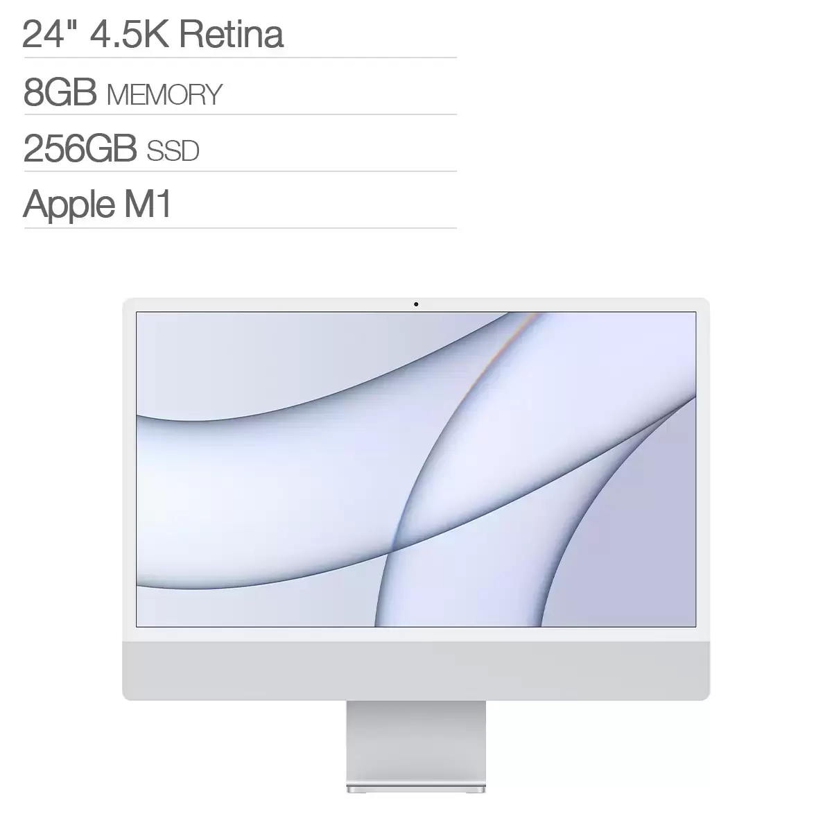 Apple iMac 24吋 M1晶片 8 核心 CPU 8 核心 GPU 8GB 256GB