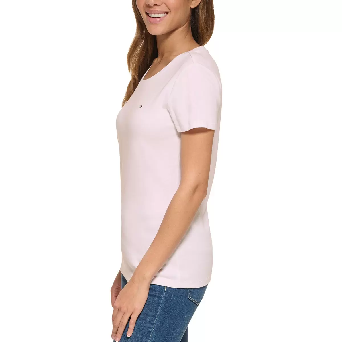 Tommy Hilfiger 女短袖Logo上衣 粉 S