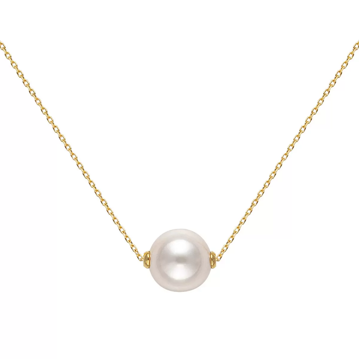 Tokyo Pearl 18K黃K金 8.5公釐 - 9.0公釐 Akoya珍珠項鍊