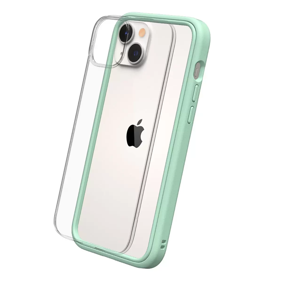 犀牛盾 iPhone 14 Plus MOD NX 防摔手機殼 + 9H 3D滿版螢幕玻璃保護貼 薄荷綠