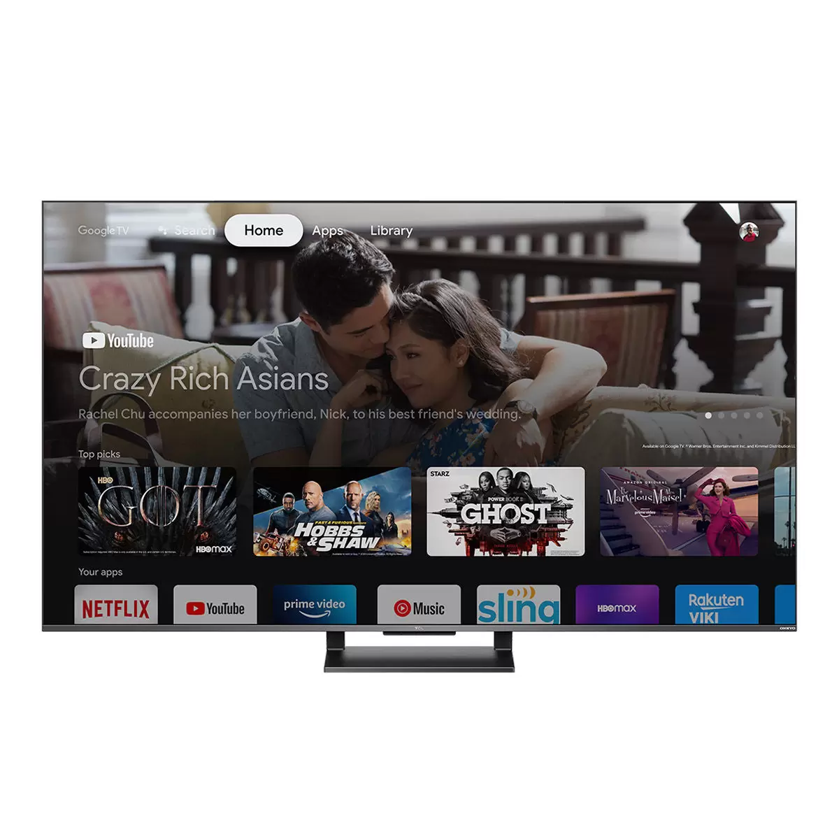 TCL 55吋 4K QLED Google TV 量子智能連網液晶顯示器不含視訊盒 55C735