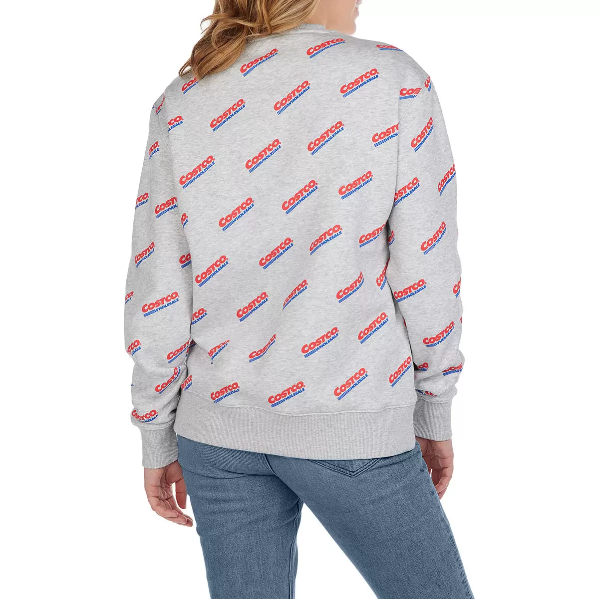 Kirkland Signature 科克蘭 Logo 棉質圓領長袖上衣 灰 Men's XS = Ladies' S