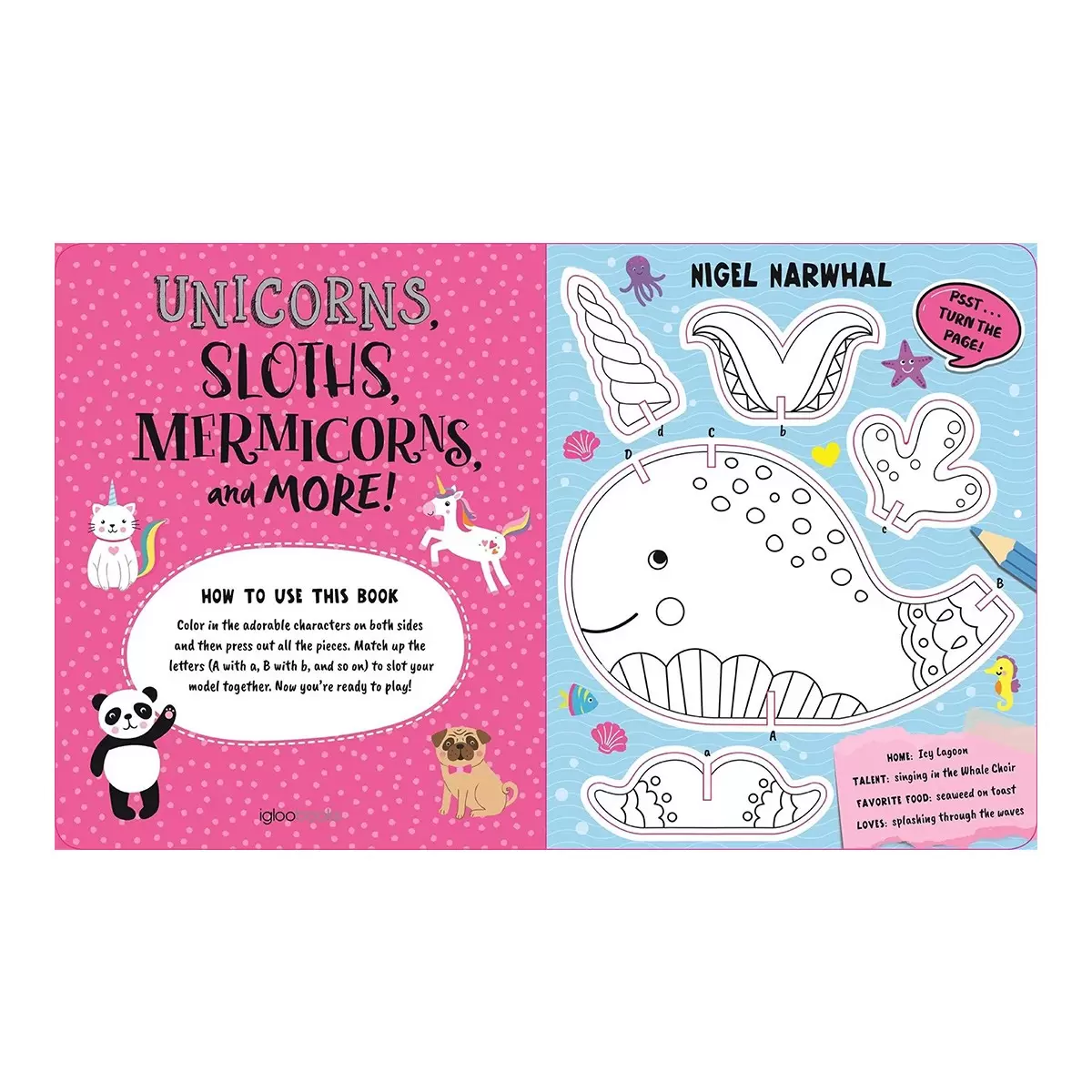 Press-Out and Build Model Book 外文遊戲書 Unicorns, Sloths, Mermicorns and More!