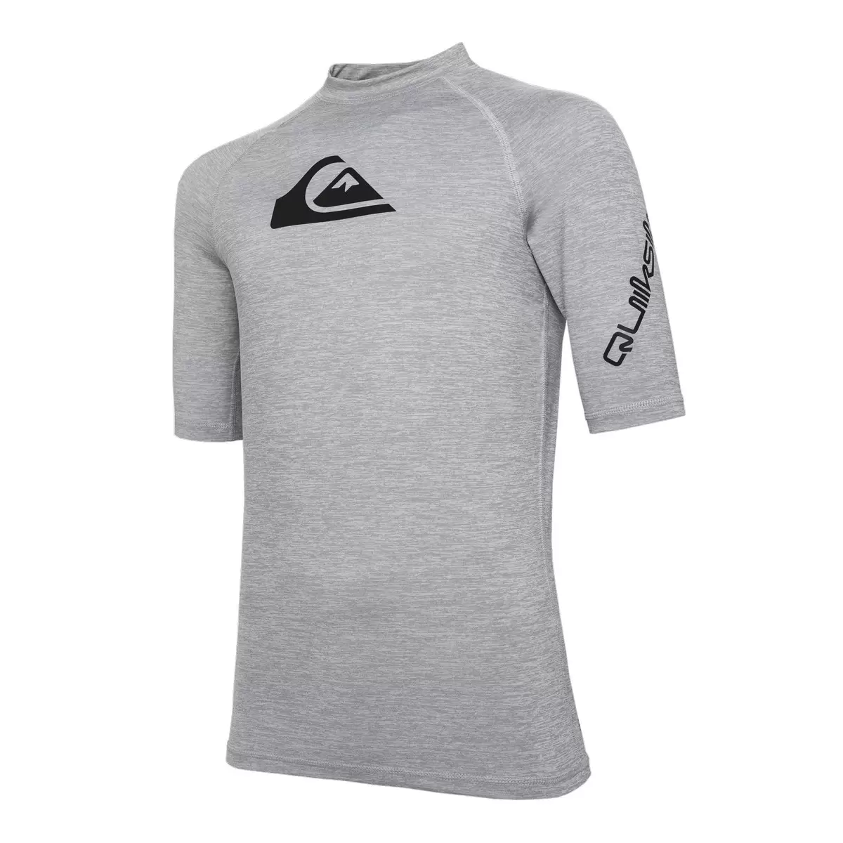 Quiksilver 男All Time衝浪防磨短袖上衣 灰 S