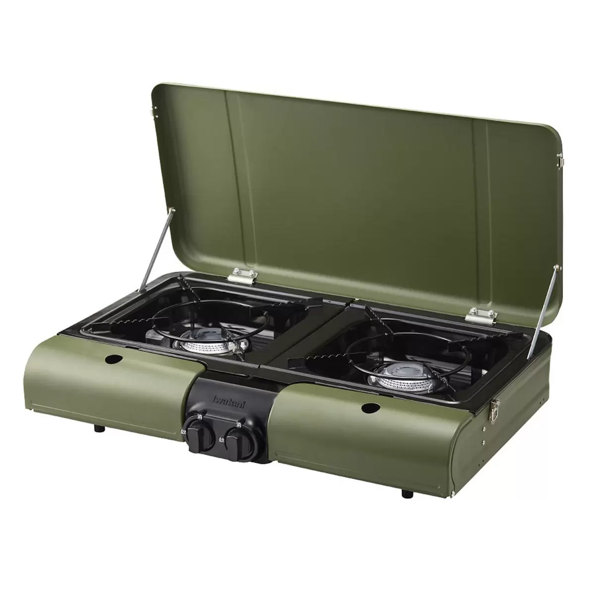岩谷 3.3kW 雙口卡式爐 軍綠 CB-TBG-2