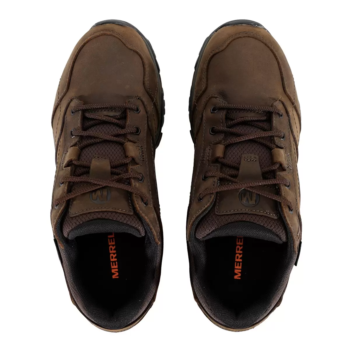 Merrell 男皮革休閒鞋 咖啡 US 9.5