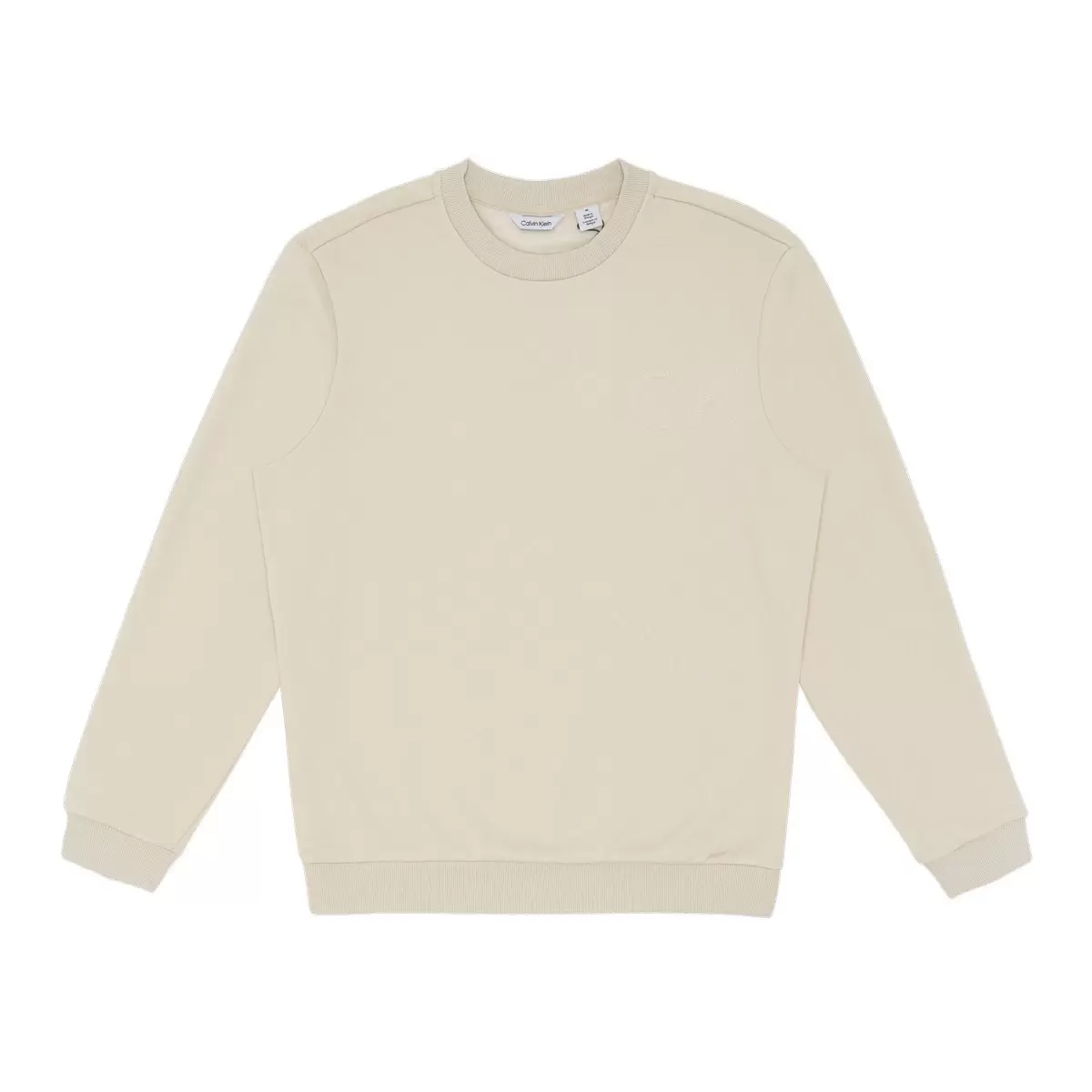 Calvin Klein 男圓領長袖上衣 米 XL
