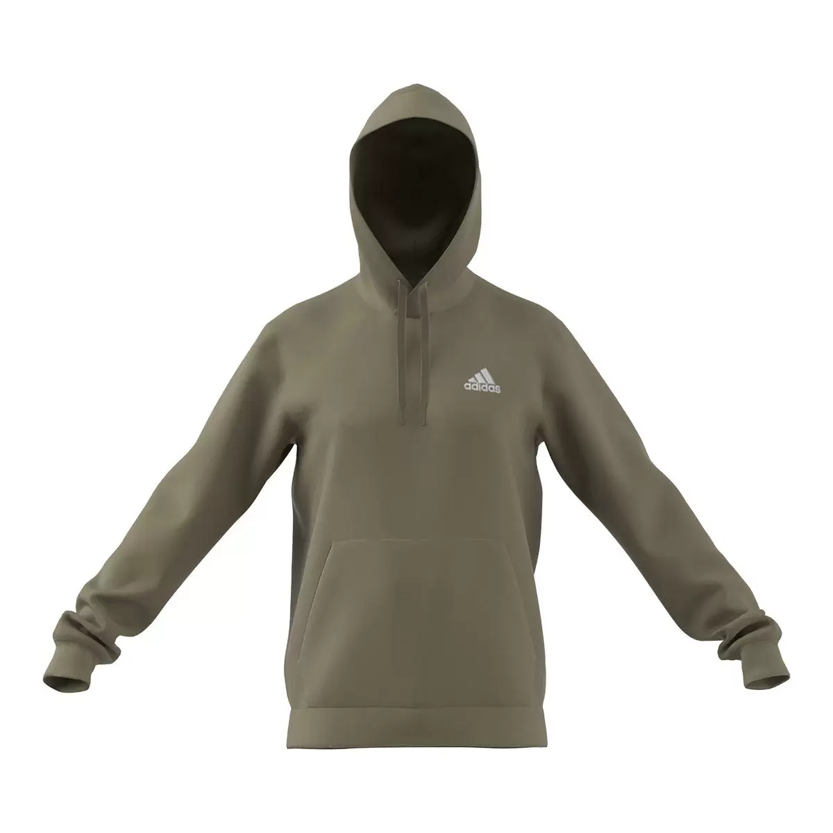 Adidas 男Essentials刷毛連帽上衣 橄欖綠 M
