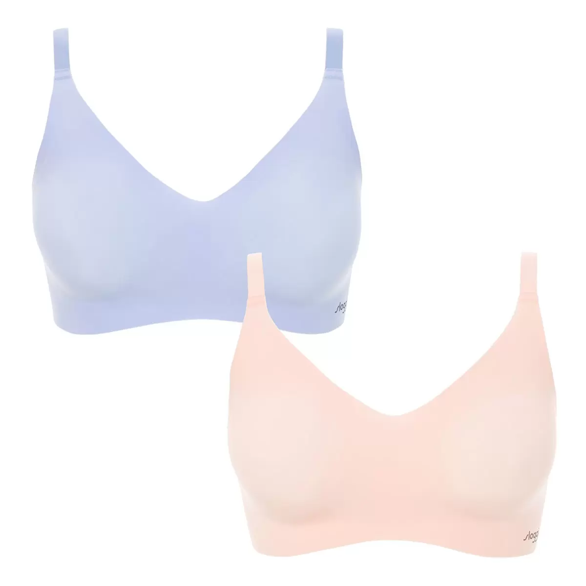 sloggi 女無鋼圈內衣兩入組 粉橘+紫 S