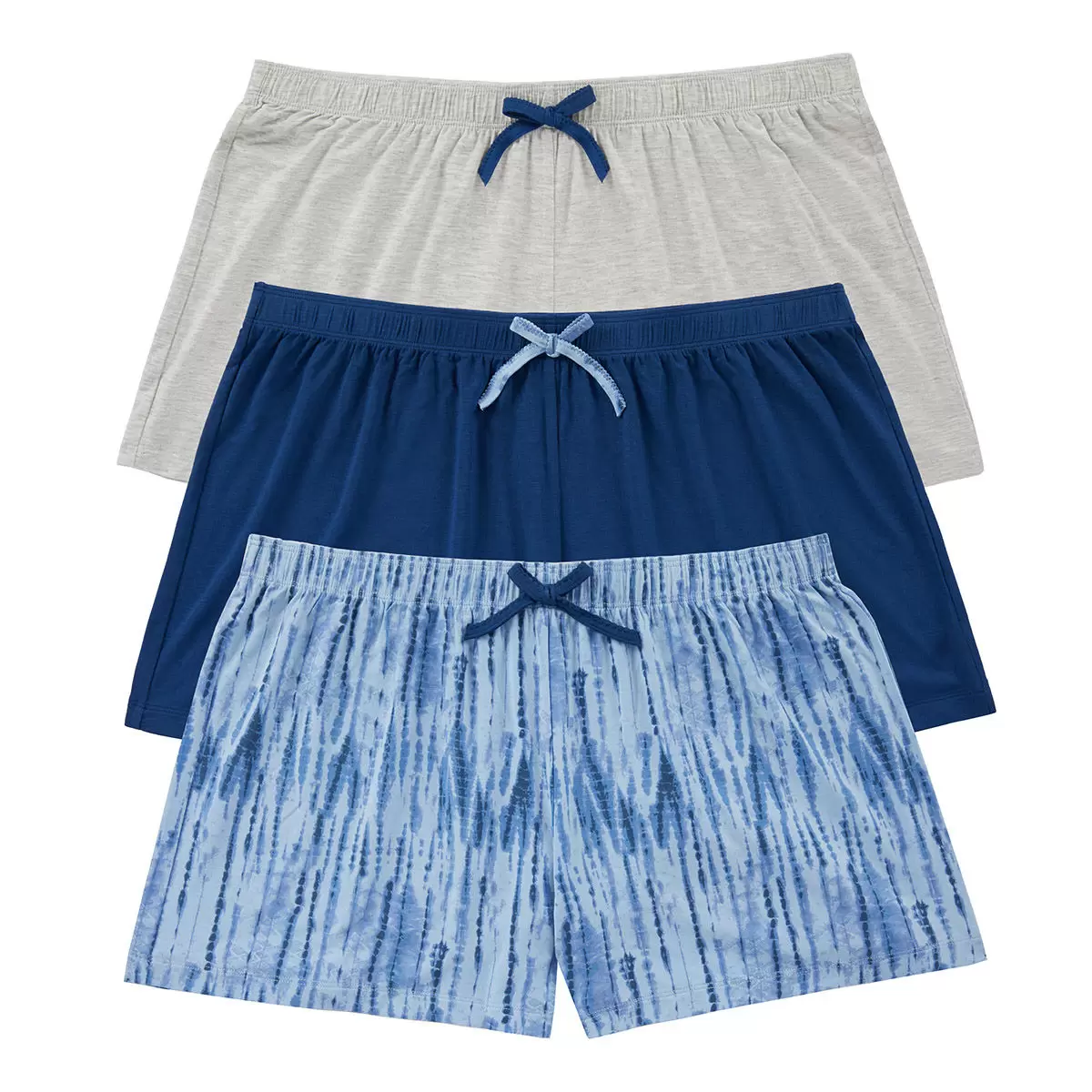 Jane & Bleecker 女居家短褲三件組 深藍 M