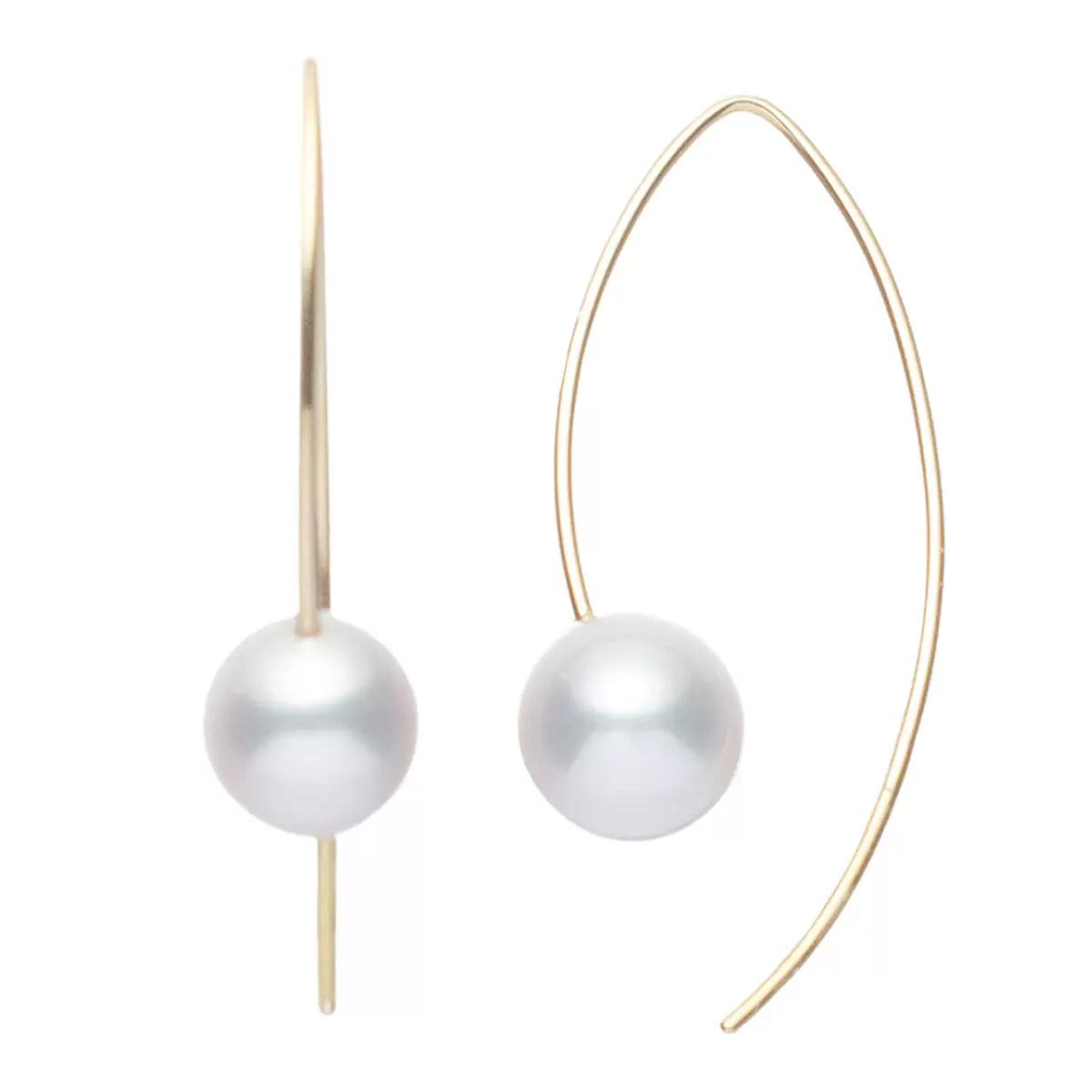 Tokyo Pearl 18K黃K金 7.5公釐 - 8.0公釐 Akoya珍珠耳環