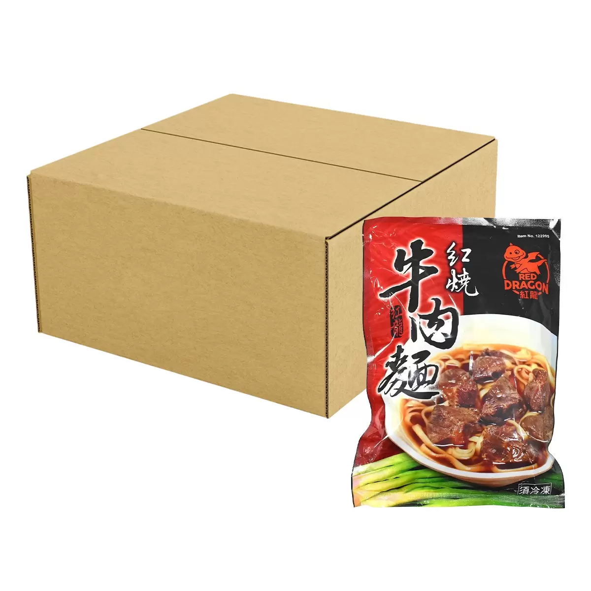 紅龍 冷凍紅燒牛肉麵 820公克 X 12入