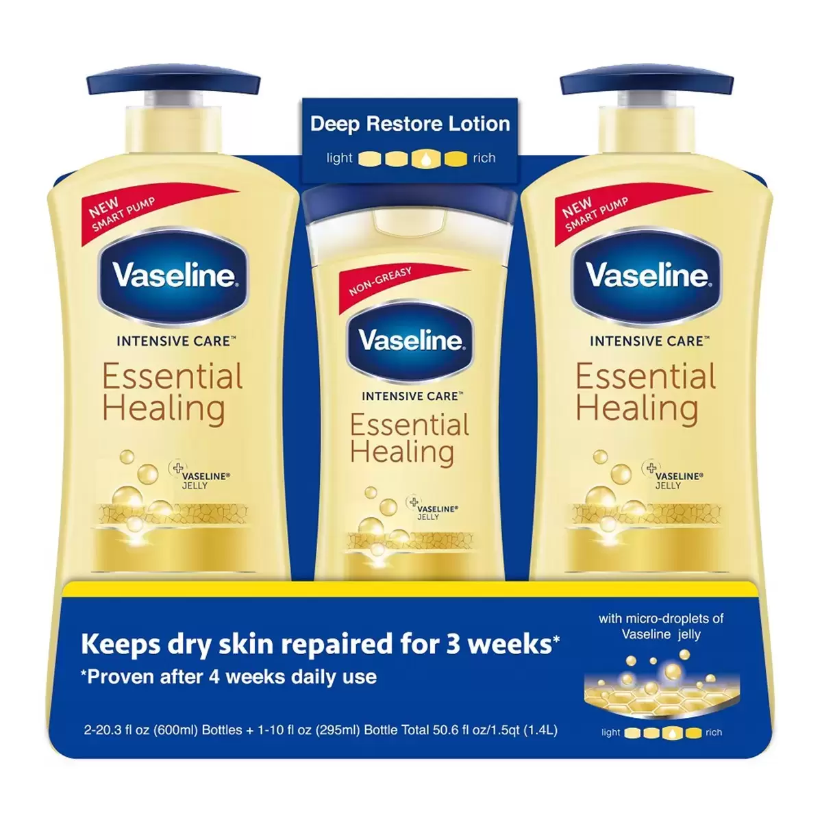 Vaseline 進口凡士林潤膚乳液 深層修護 黃