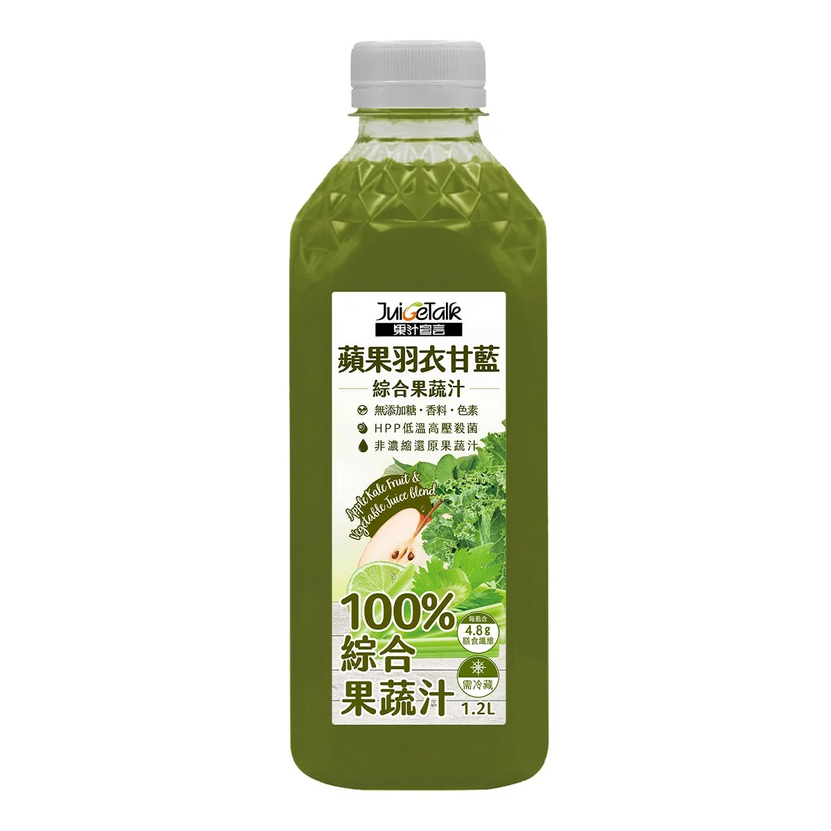 果汁宣言 蘋果羽衣甘藍綜合果蔬汁 1.2公升 - 1