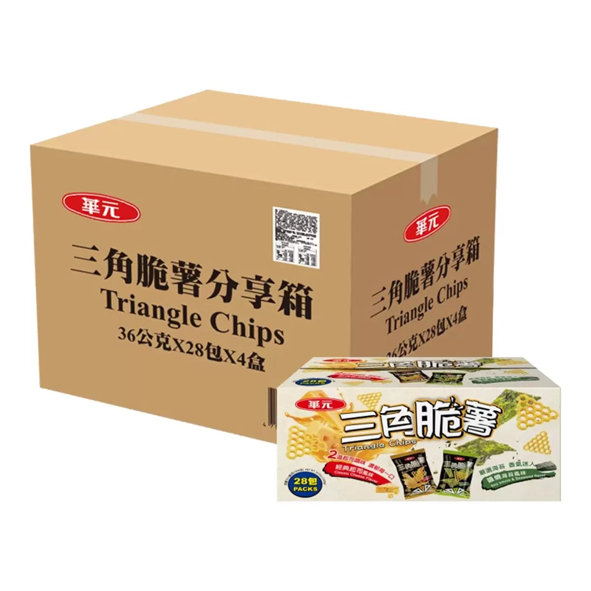 華元 三角脆薯分享箱 36公克 X 28包 X 4盒