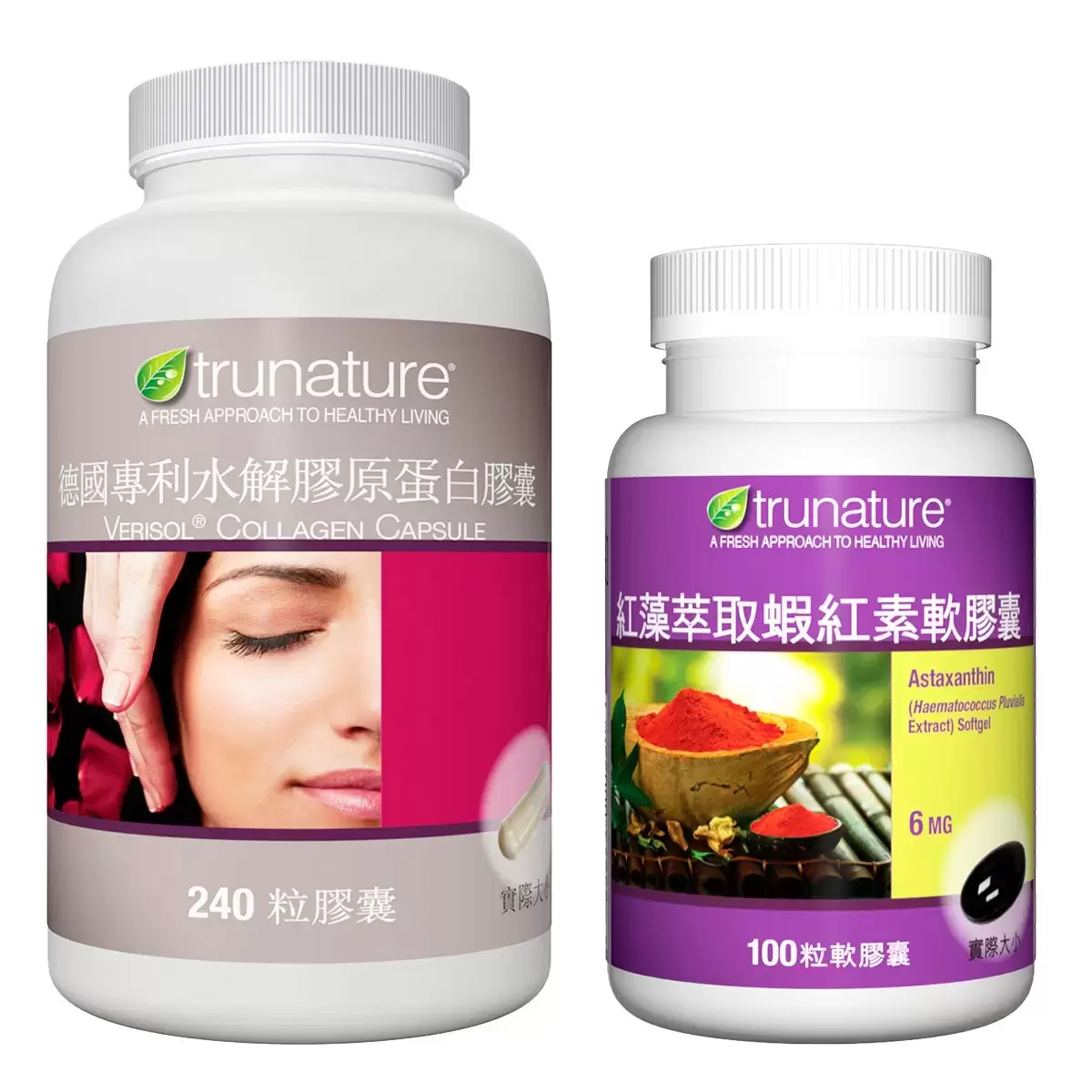 trunature  蝦紅素 100粒 & 德國專利水解膠原蛋白 240粒
