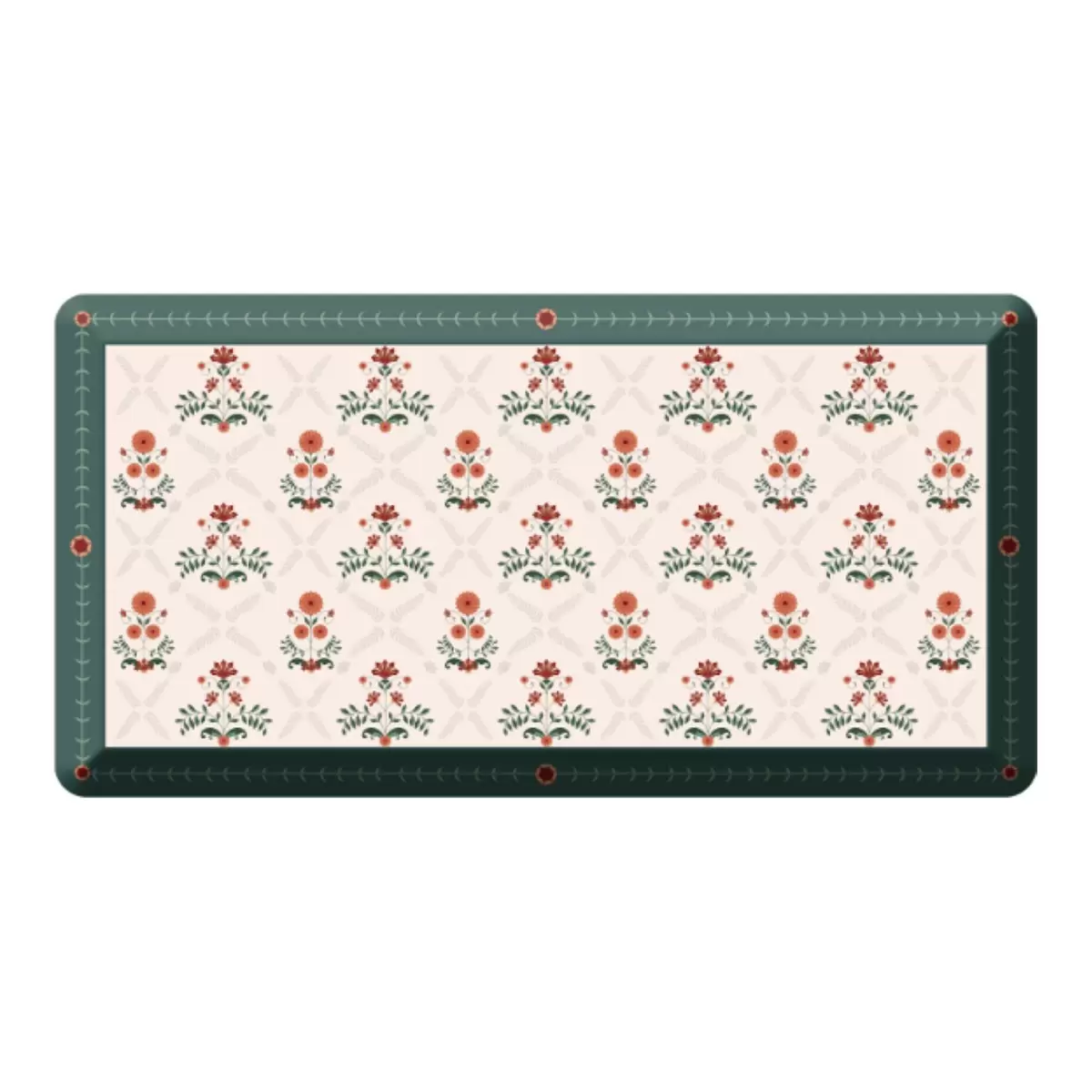 Town & Country Living 防滑地墊 50公分 X 99公分 X 2.2公分 花朵