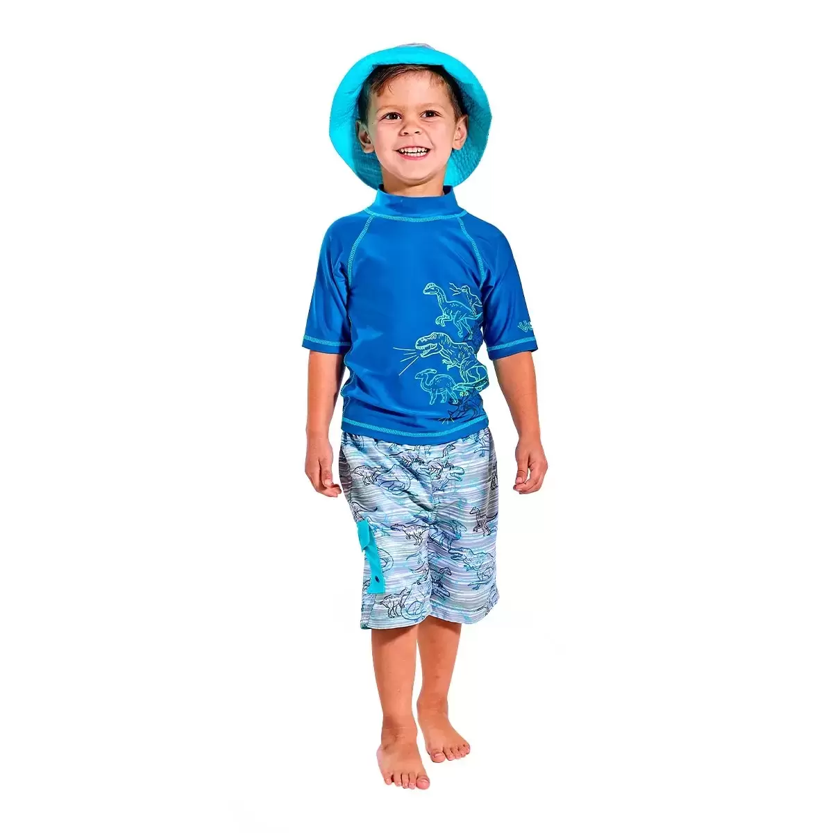 UV Skinz 兒童泳衣 三件組 藍 4歲