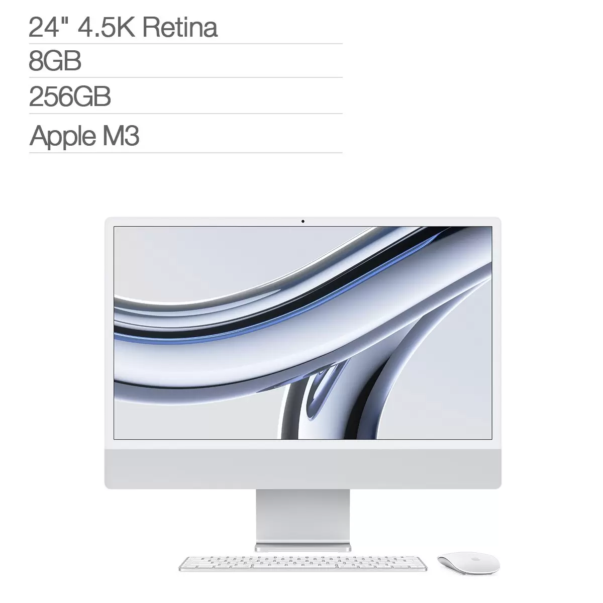 Apple iMac 24吋 搭配 M3 晶片 8 核心 CPU 8 核心 GPU 256GB SSD