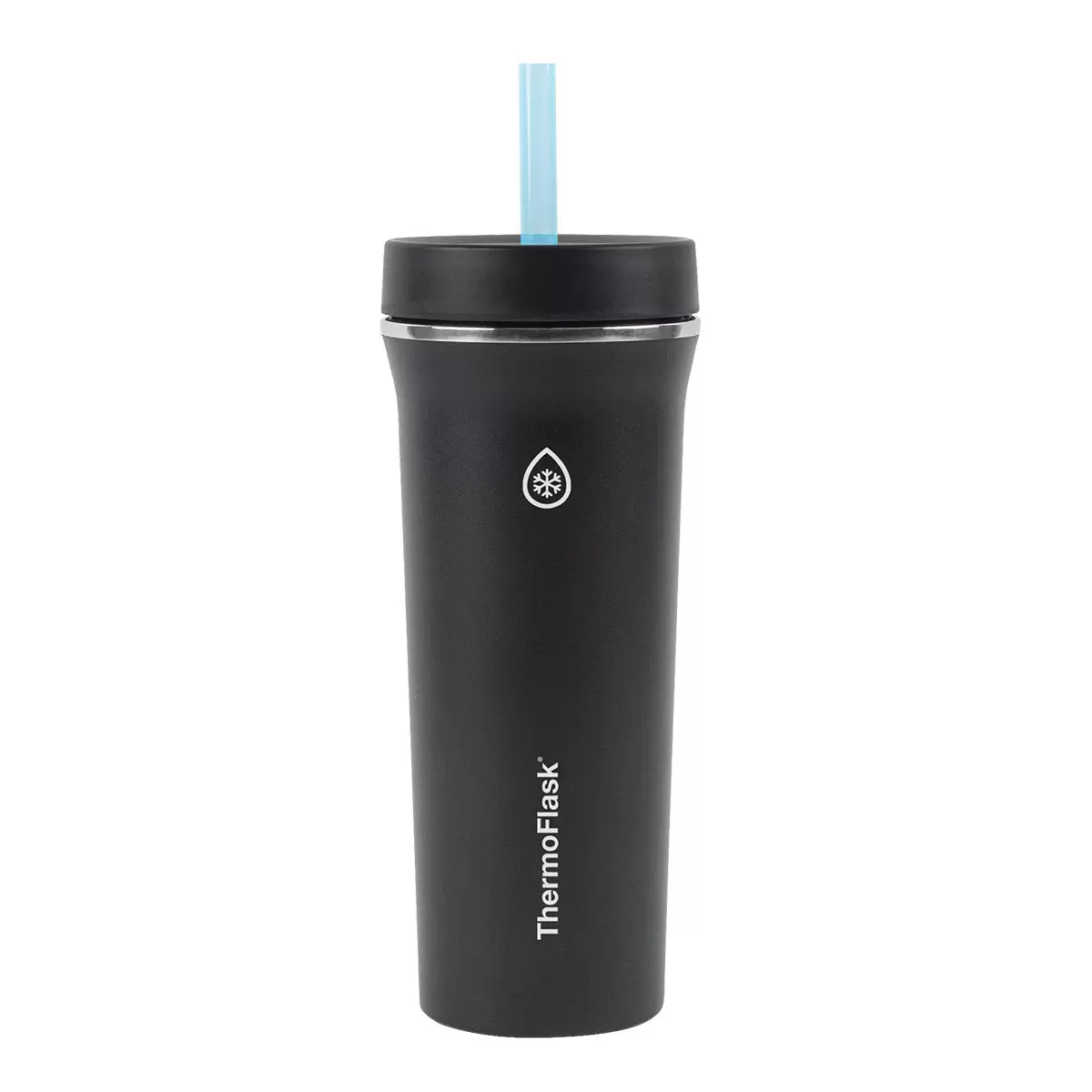 ThermoFlask 不鏽鋼吸管隨行杯 950毫升 X 2件組 黑 + 綠