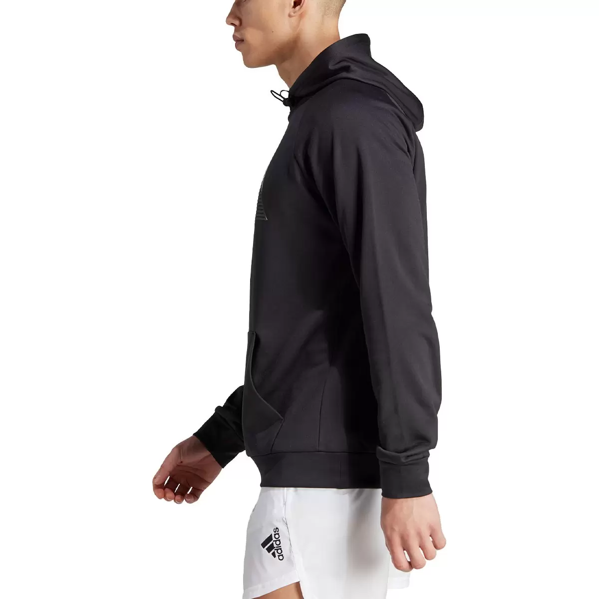 Adidas 男連帽長袖上衣 黑 XL