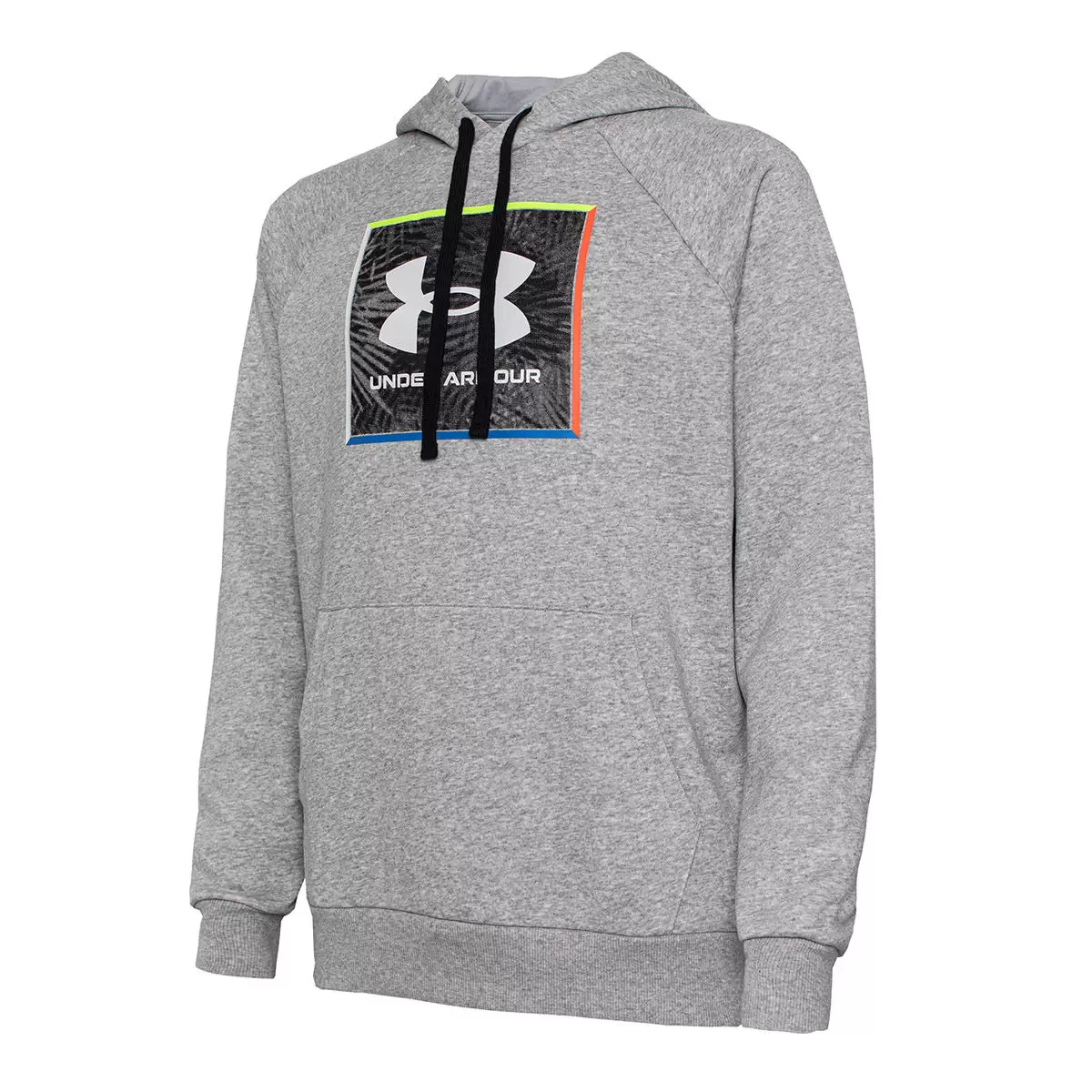 Under Armour 男Logo刷毛連帽上衣 灰 M