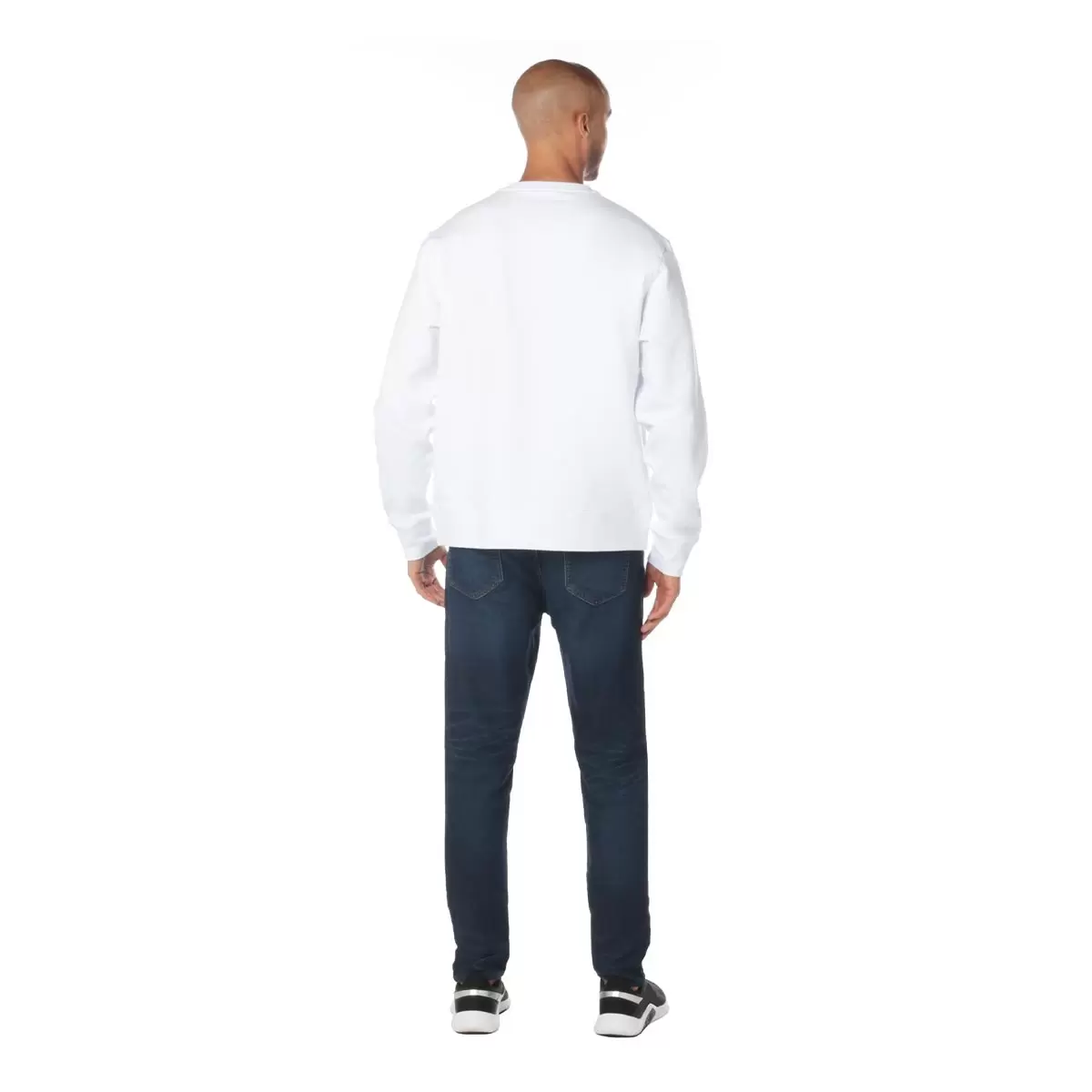Kirkland Signature 科克蘭 刷毛圓領長袖 Logo 上衣 白 ML / WXL