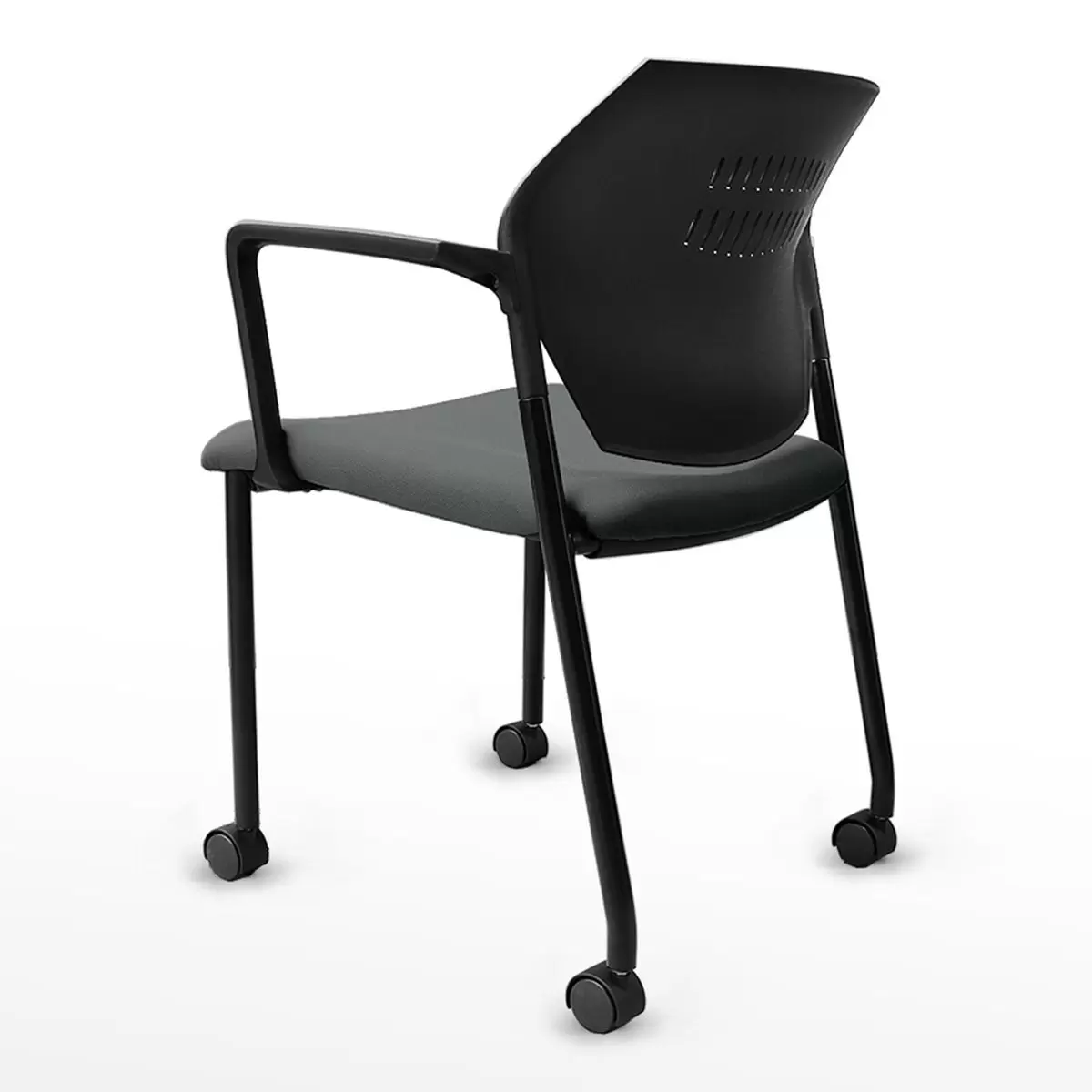 Musical Chairs Impressa 輪型扶手訪客椅 灰