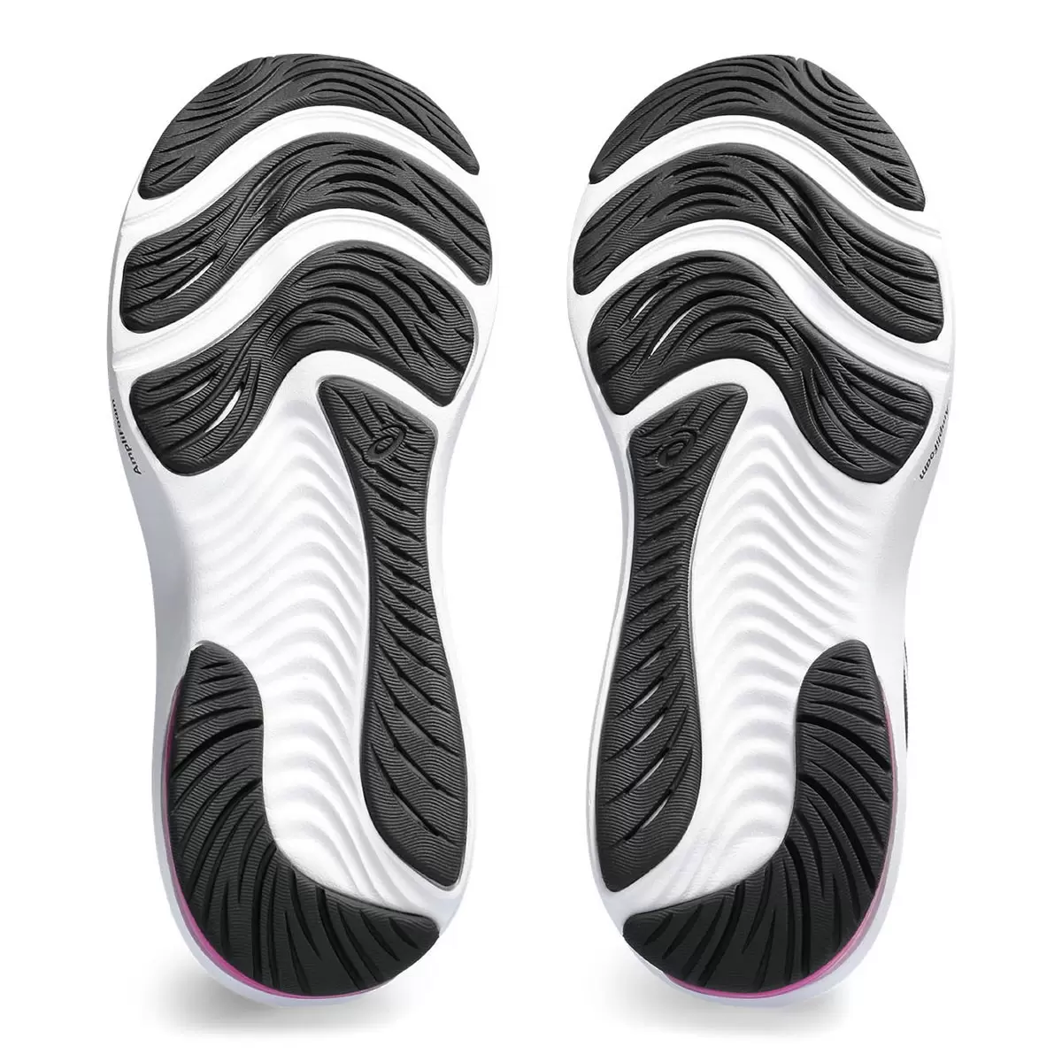 Asics 女慢跑鞋 黑粉 26公分