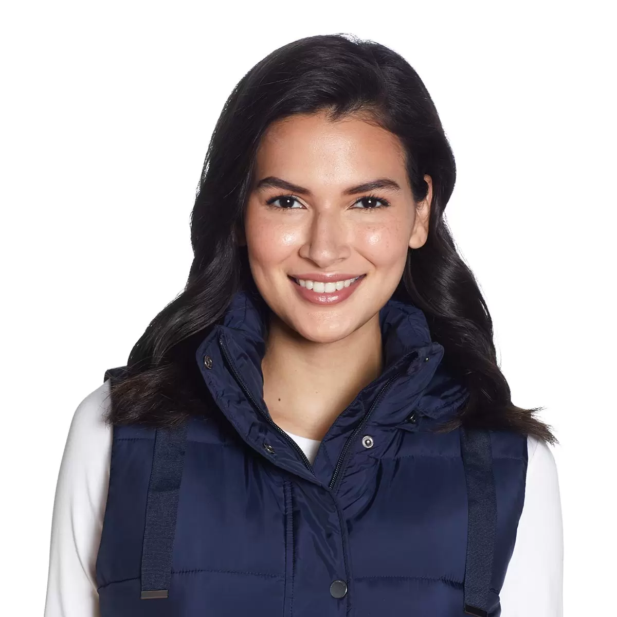 Weatherproof 女長版連帽背心 深藍 M