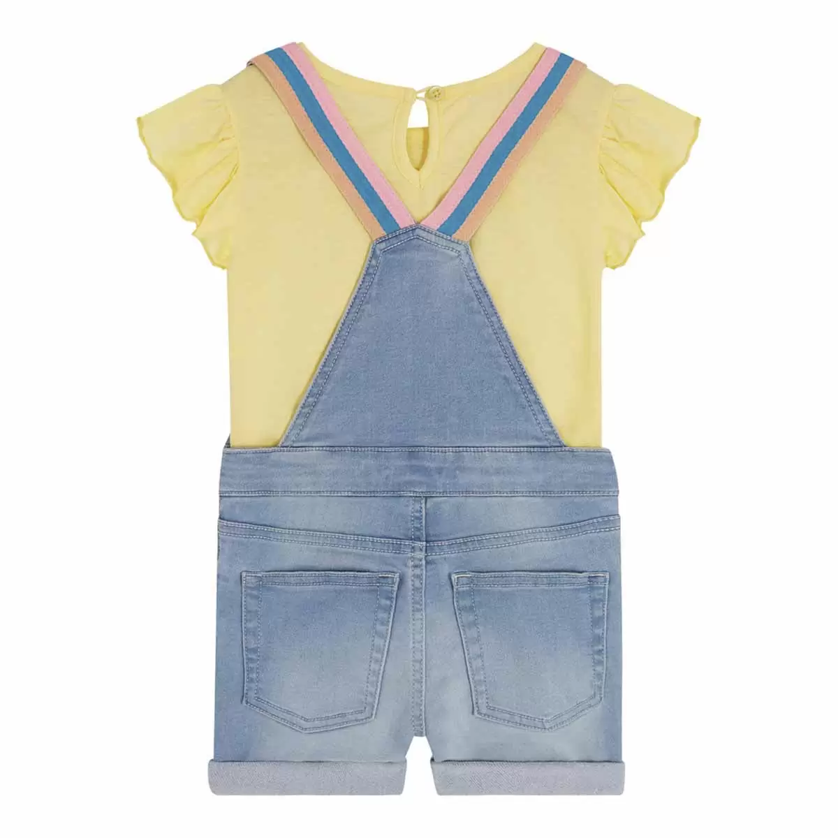 BCBG 女童吊帶短褲組 淺藍 3T