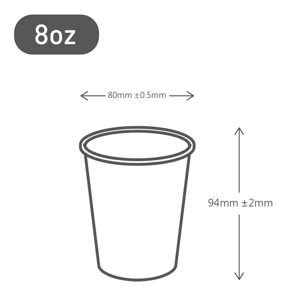 空白冷熱共用紙杯 236毫升 X 1000入 + 熱杯蓋 (白) 236毫升 X 1000入 - 2