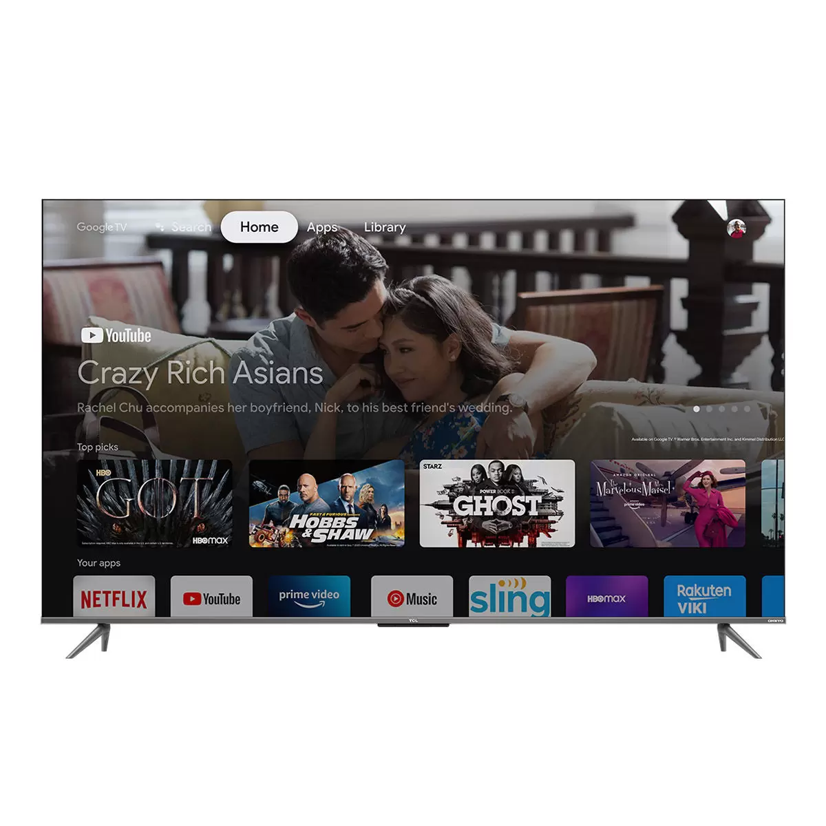 TCL 50吋 4K QLED Google TV 量子智能連網液晶顯示器不含視訊盒 50C635